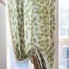 Panou Curtain Boho cu Imprimeu Floral și Margine cu Ciucuri Buzunar pentru Baghetă Draperie Filtrantă pentru Lumină pentru Decor Fereastră Living Dormitor Casă la Țară