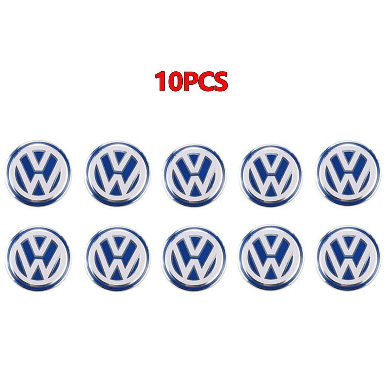 For VW Volkswagen Jetta MK5 Golf 5/10Pcs 14mm Car Key Emblem Stickers Auto Door Keyhole Logo Decals For Volkswagen VW GTI Golf A