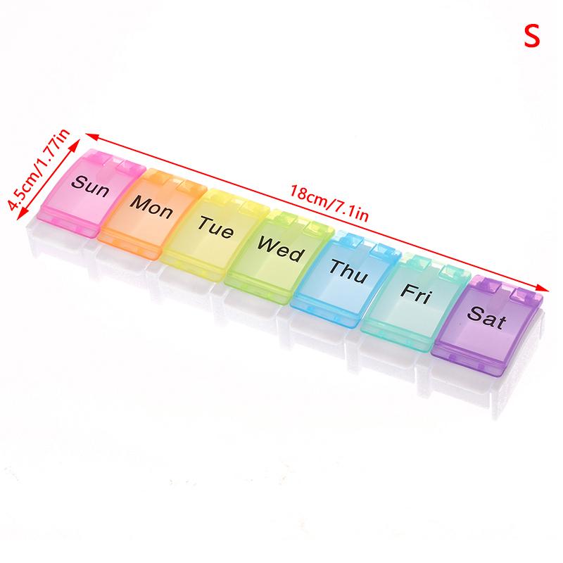 1PCS 4 Row 28 Squares Weekly 7 Days Tablet Pill Box Holder Medicine Storage Organizer Container Case