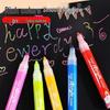 Glitter Acrylic Marker Pen for DIY Graffiti with Fluorescent Watercolor Effects