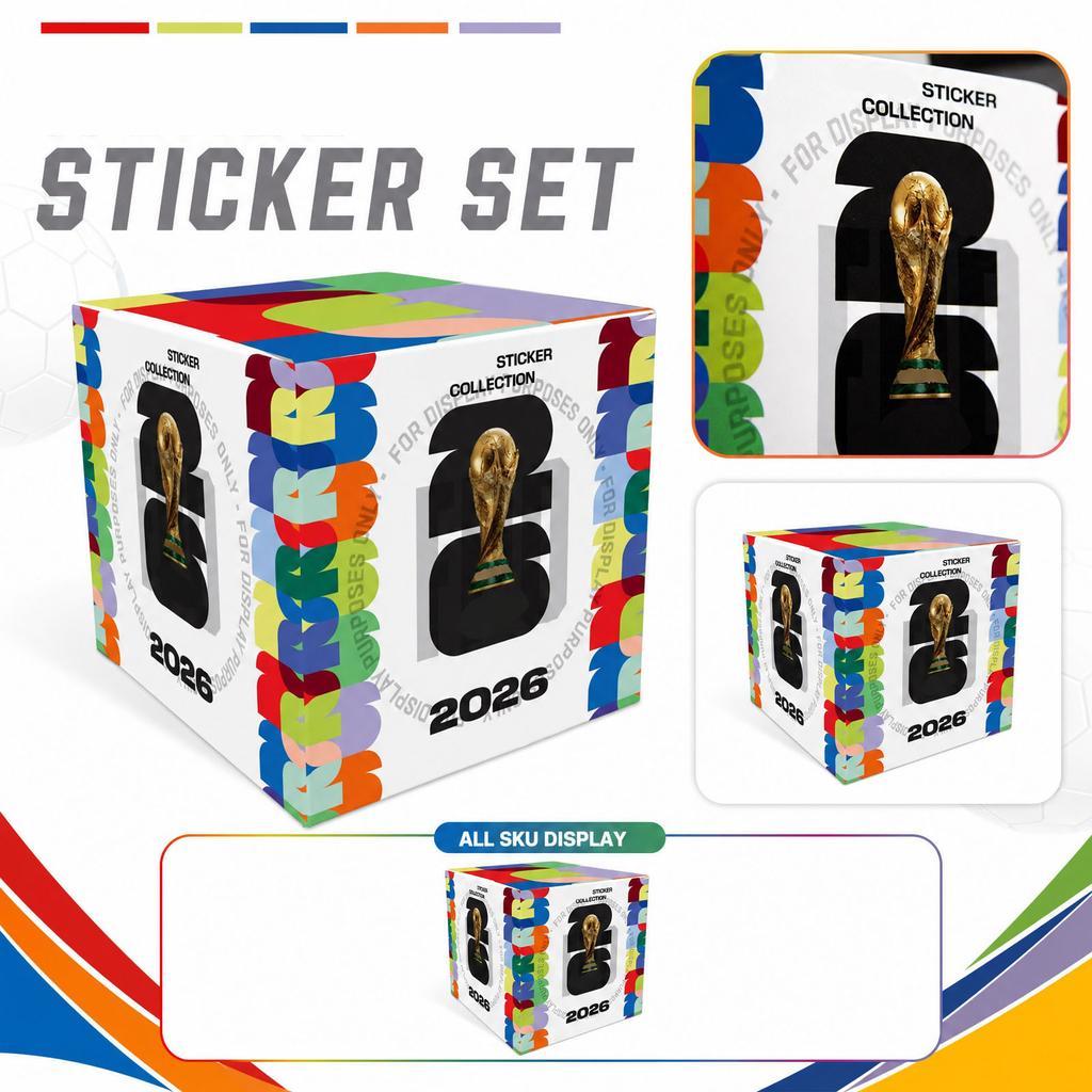 2026 Panini FIFA World Cup Sticker Collection Box 50 Packs Official Licensed Sticker Album Set for Collecting and Trading