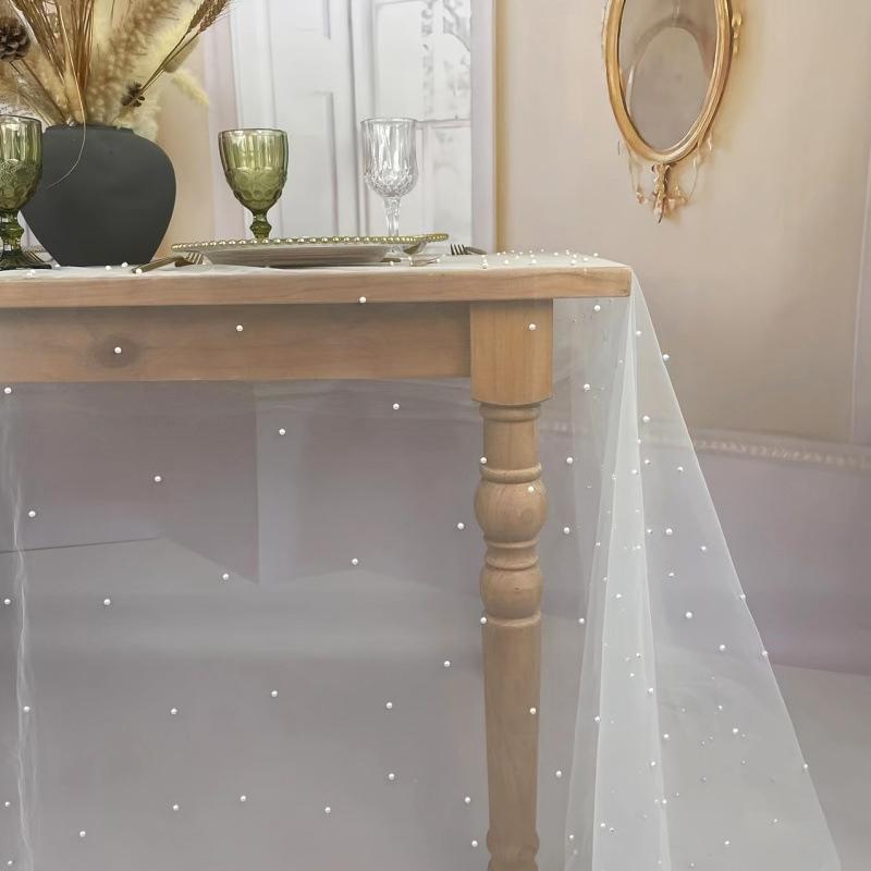 1ks Svatební závoj 80/160 Široký tyl Průhledná Šaty pro kutily Stolní běhoun Více velikostí Dekor na pozadí Dekor Svatební šití