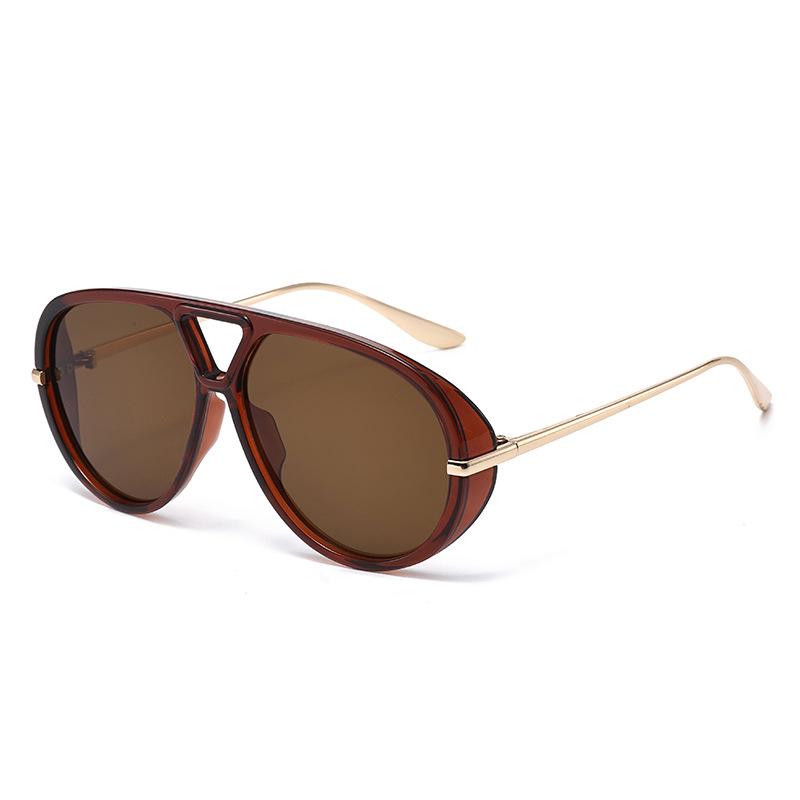 New Vintage Pilot Round Sunglasses Women Men Metal Frame Sun Glasses Circular Eyewear Sunglasses for Male Female Eyeglasses