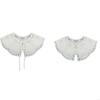 49MF False Collar Lace Hollow Out Trim Embroidery Collar Venise Lace Neckline Easy To Wear Detachable Collar Lace Women