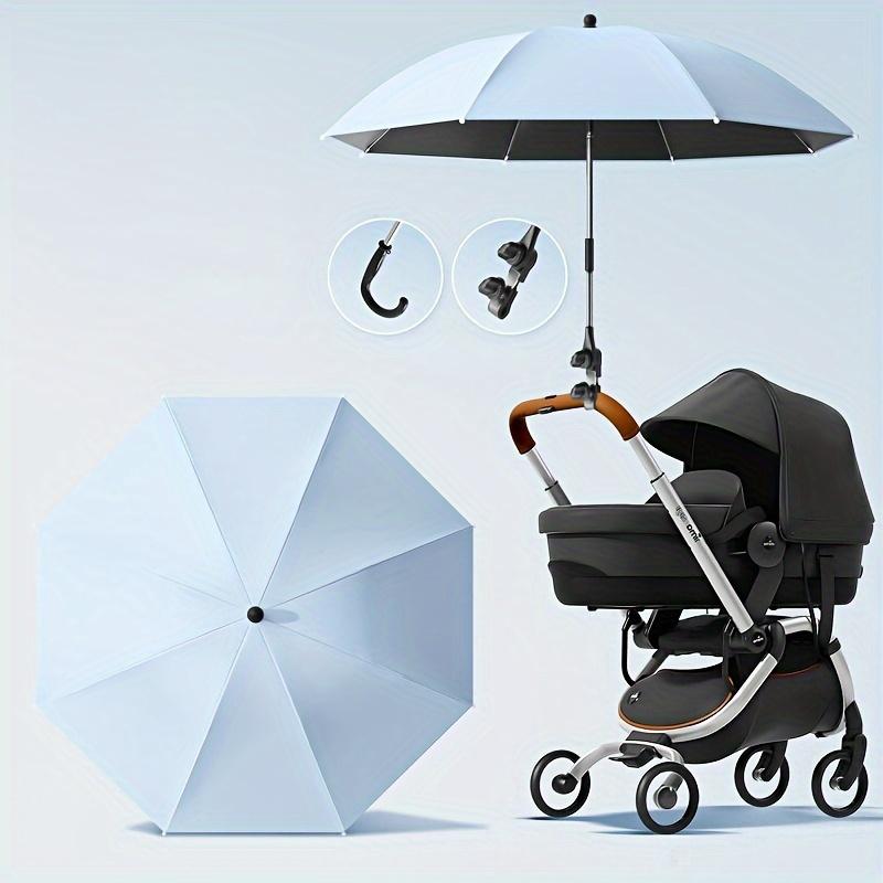 Premium Stroller Umbrella - Waterproof Sun & Rain Protection Durable 190T Canopy Manual Open Outdoor Sunshade Child Umbrella