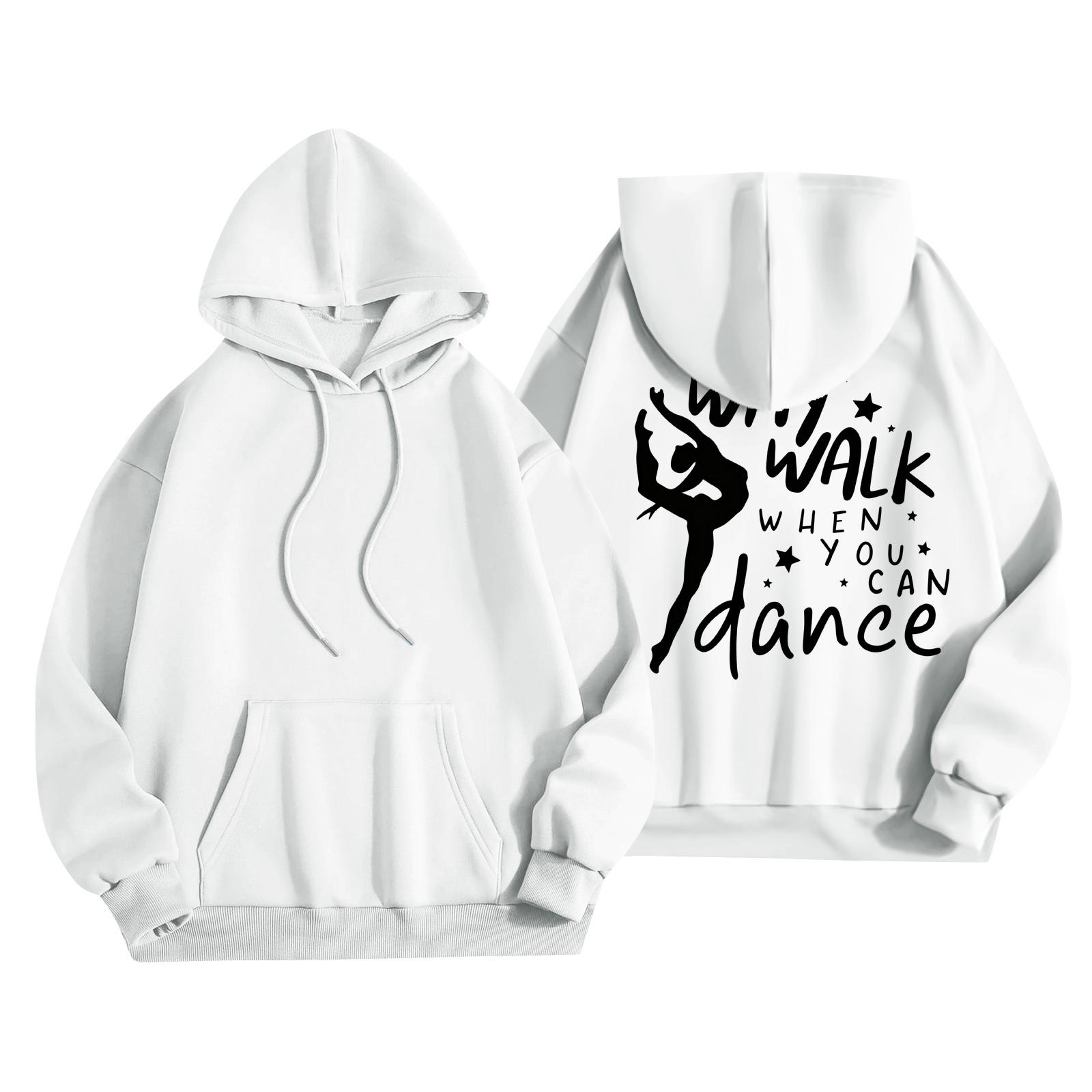 

Женская толстовка-пуловер с круглым вырезом и принтом, с капюшоном и завязками XL белый