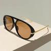 Oversized Pilot Sunglasses New in Vintage Double Bridge Sun Glasses Women Trendy Luxury Brand Design Outdoor Shades