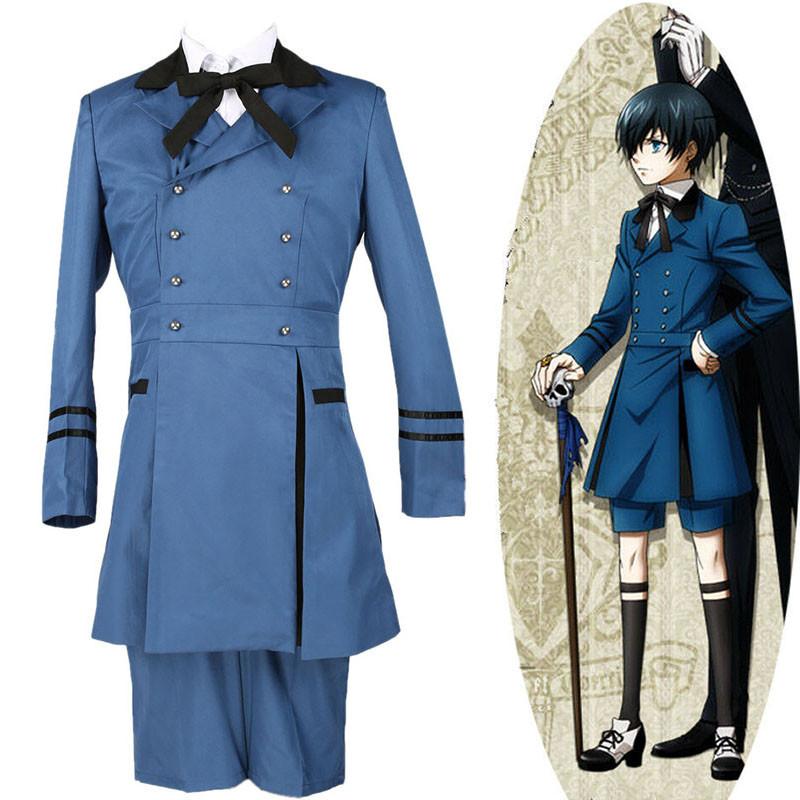 Black Butler Anime Ciel Phantomhive Cosplay Costumes Unisex Fullset Outfits Set