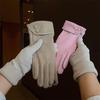 Thickened  Gloves Full Finger Winter Mittens Fashion Women Suede Gloves  Driving