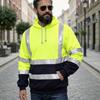 Men's Outdoor Casual Hoodie with Reflective Stripe and for Cold