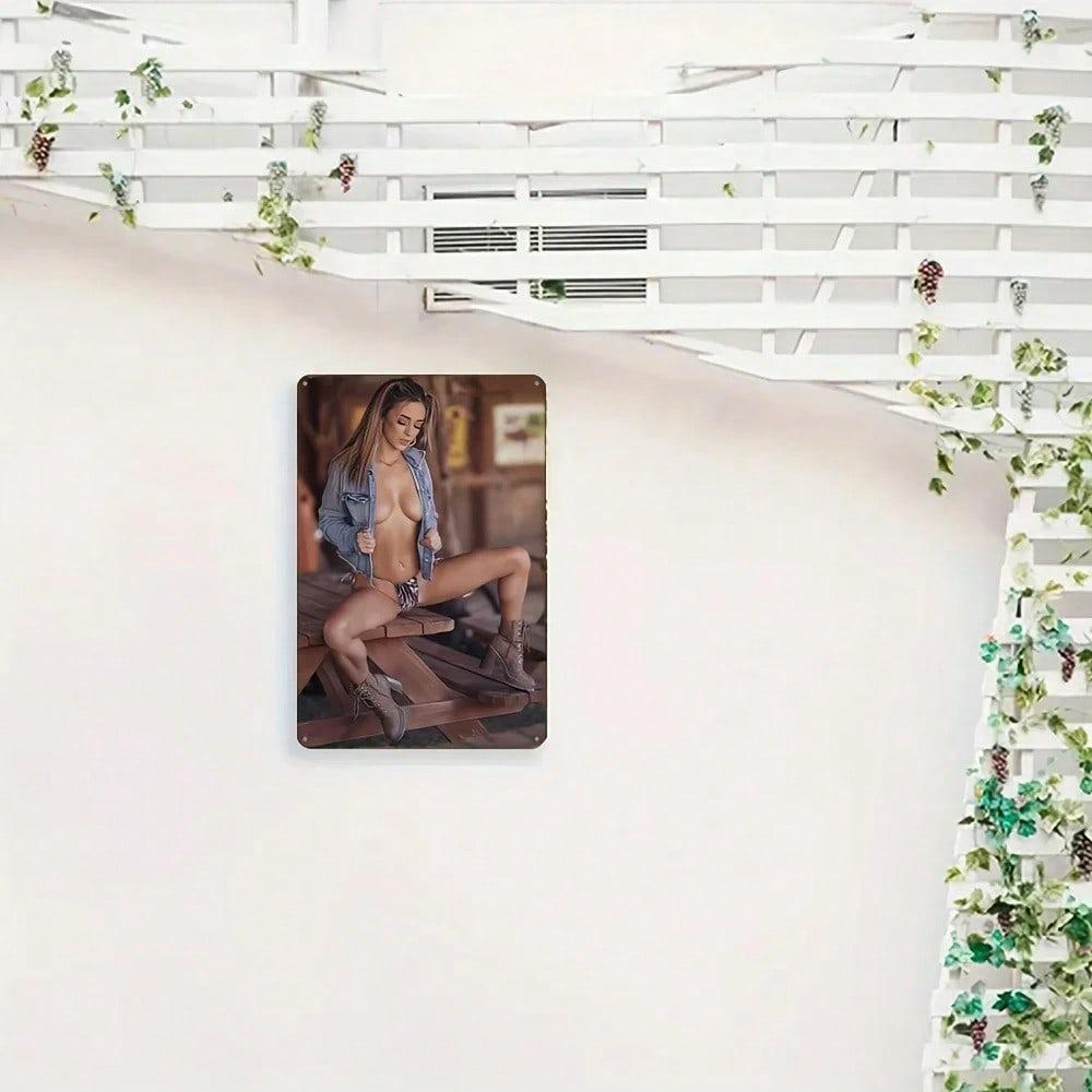 Cowboy Girl Metal Wall Art Decor for Home Kitchen Bedroom Party Bar