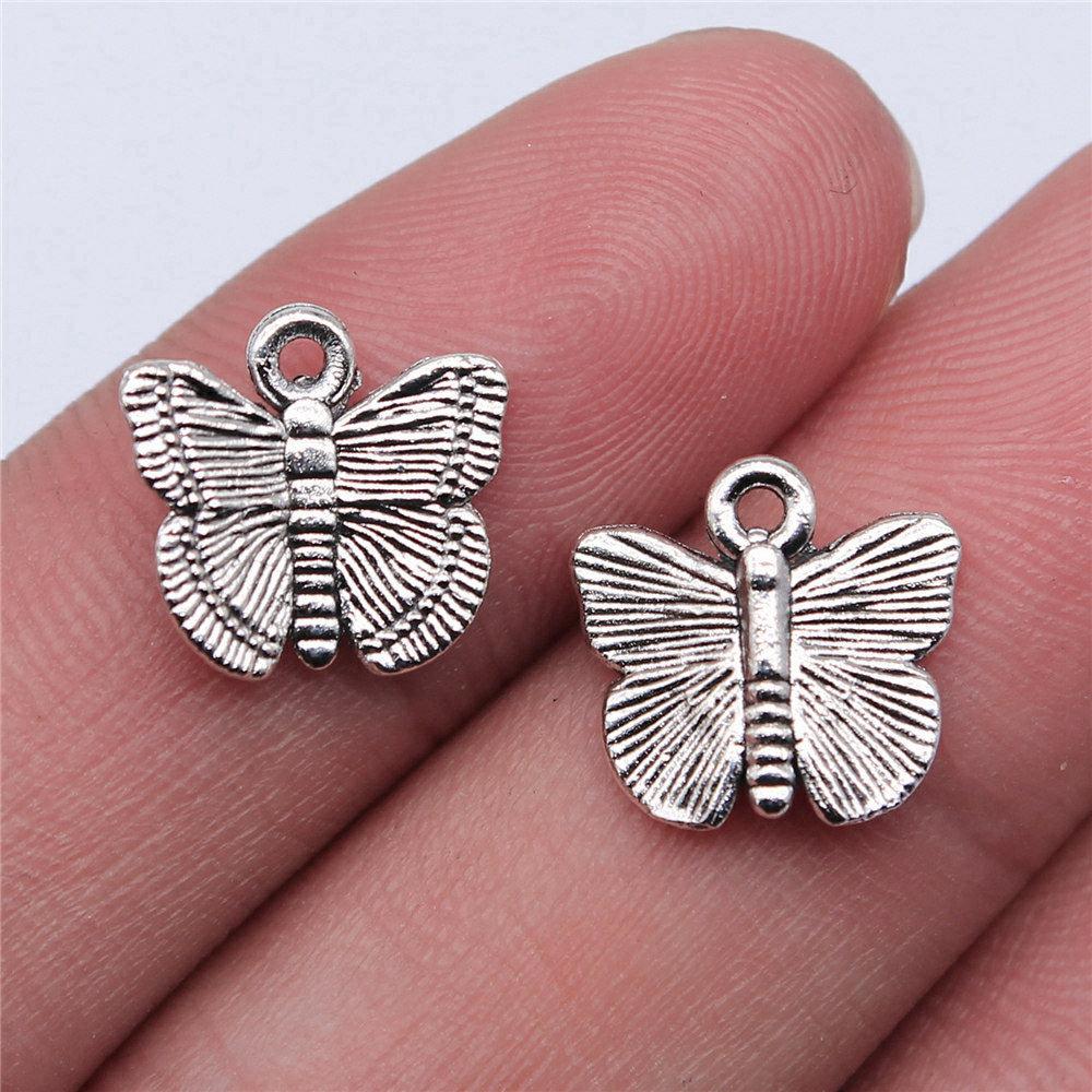Charms Small Butterfly Pendants Wedding Jewelry Findings ZC114