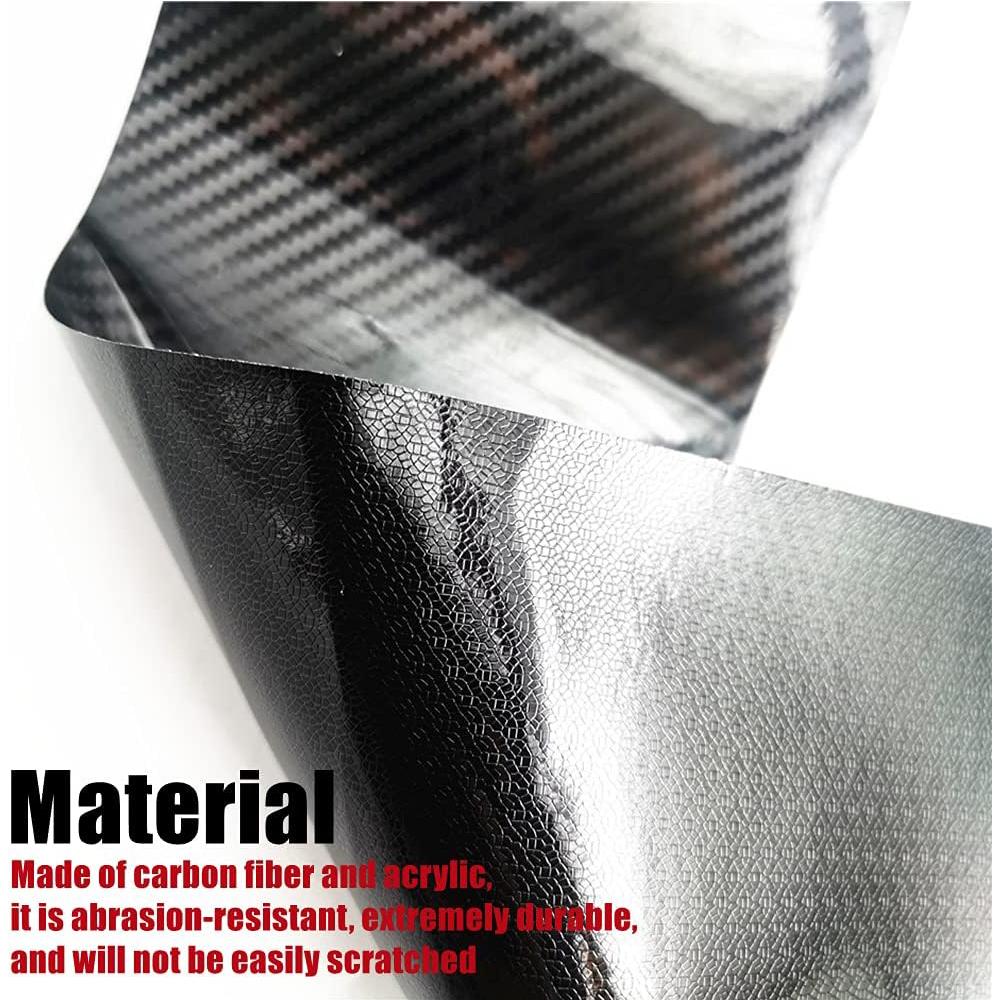 110M 3D Car Carbon Fiber Sticker DIY Paste Protector Strip Auto Door Sill Side Mirror Anti Scratch Tape Black Waterproof Film