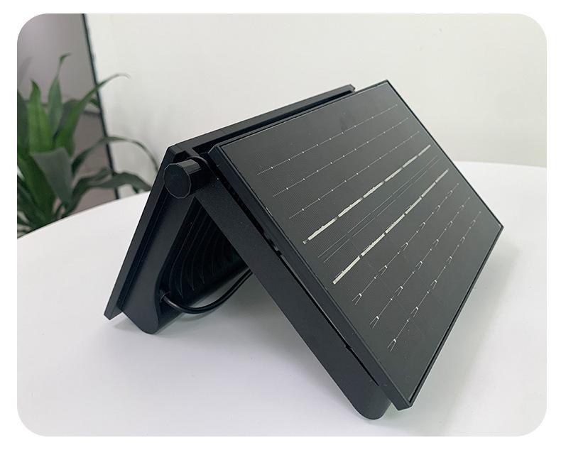 Foldable Solar LED Floodlight with Remote, Motion Sensor, and Outdoor Wall Mount for Garden Lighting