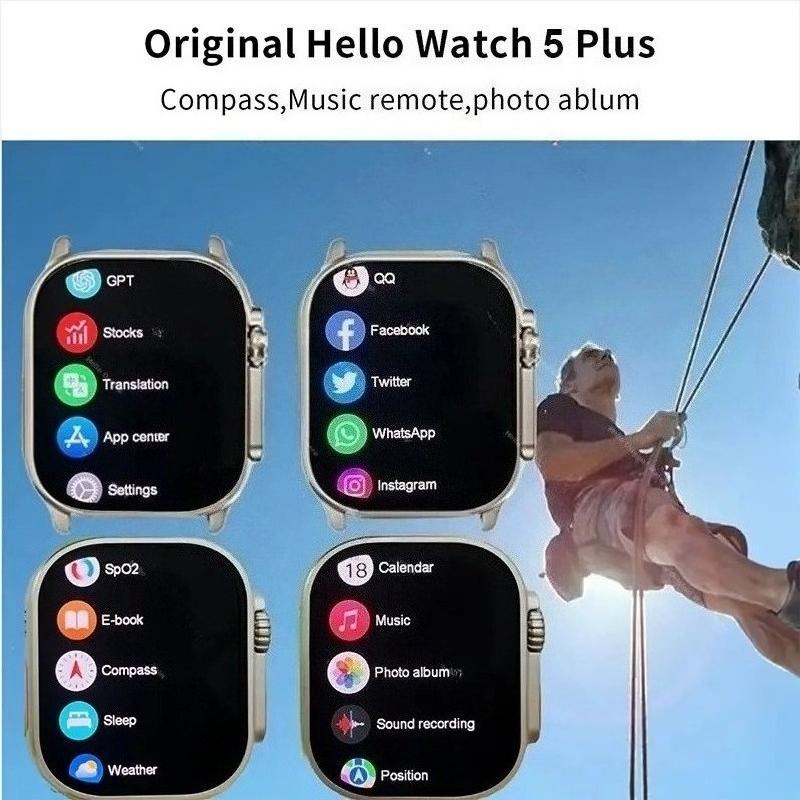 Nouvelle Montre Intelligente Originale Hello Watch 3 Plus ULTRA 3 49mm HD AMOLED 4G ROM NFC DeepSeek GPS Boussole Appel Bluetooth Montre Hommes Femmes