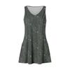 Women's Casual Fashion V-neck Sleeveless Floral Print Side Pocket Dress
