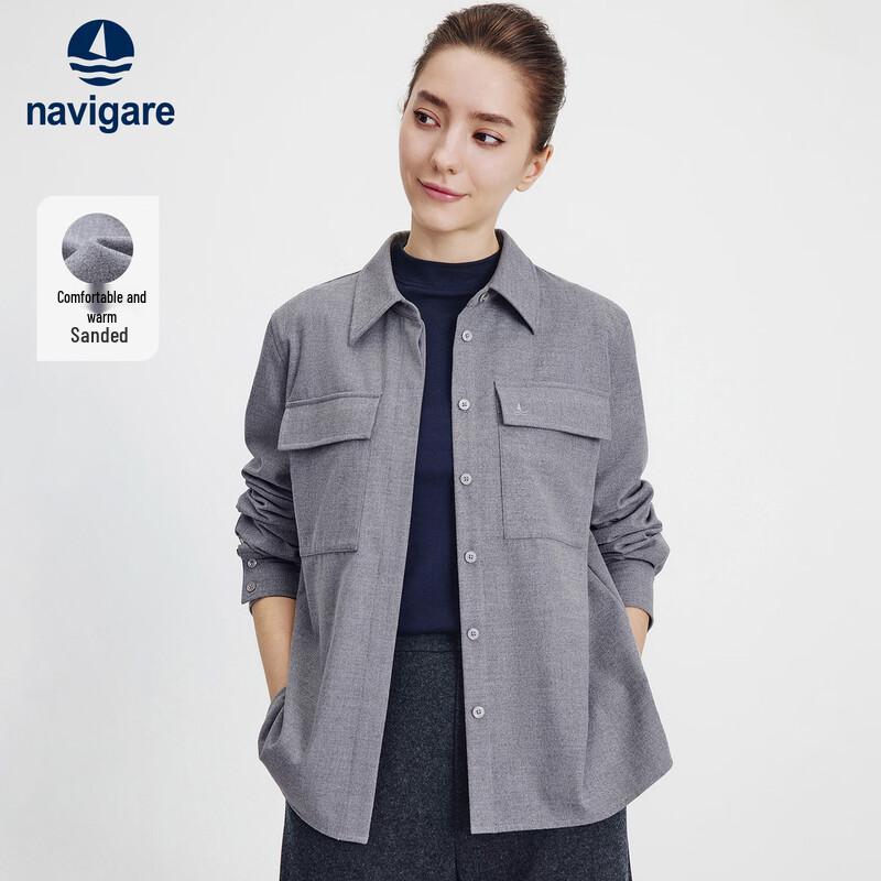 Navigare Women s Brushed Long Sleeve Commuter Shirt M