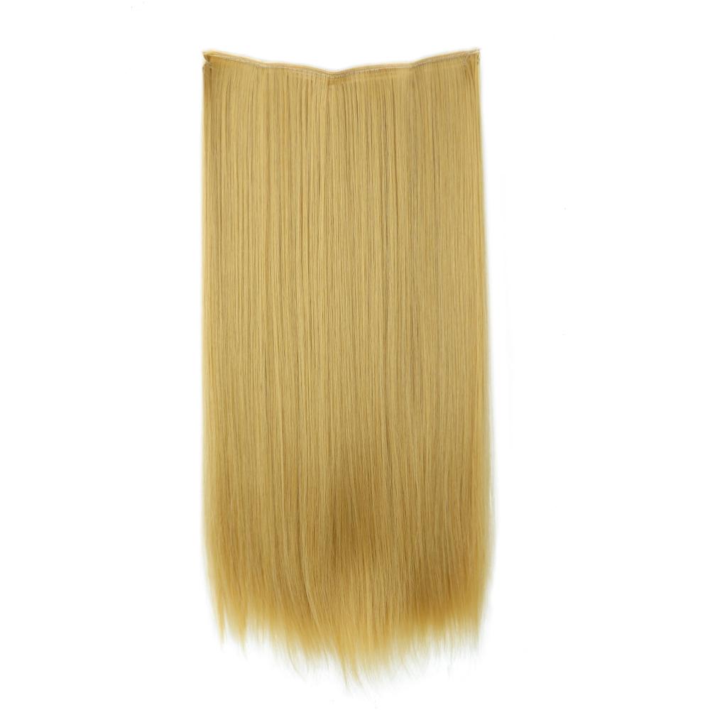 MISS WIG Women Long Straight Invisible Hair Extensions Synthetic Fiber Natural Hairpiece Fish Line Daily Wear Cosplay Hair