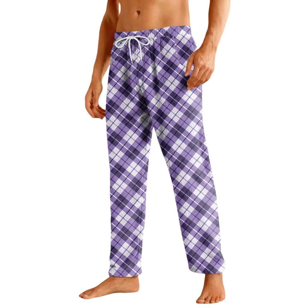 Men's Home Soft Pajama Pants Drawstring With Pockets Casual Sports Pants