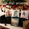 Home Decor Festive Scenes: Christmas-themed Pillow Covers Pattern Cushion Cover Suitable for Sofa Bedroom Car Pillow Cover