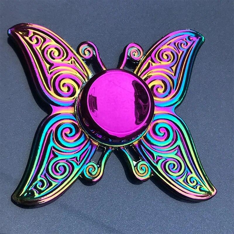 Rainbow Metal Hand Spinner Focus Toy Fidget Spinner R188 Electroplate Hybrid Bearing Toys for Children