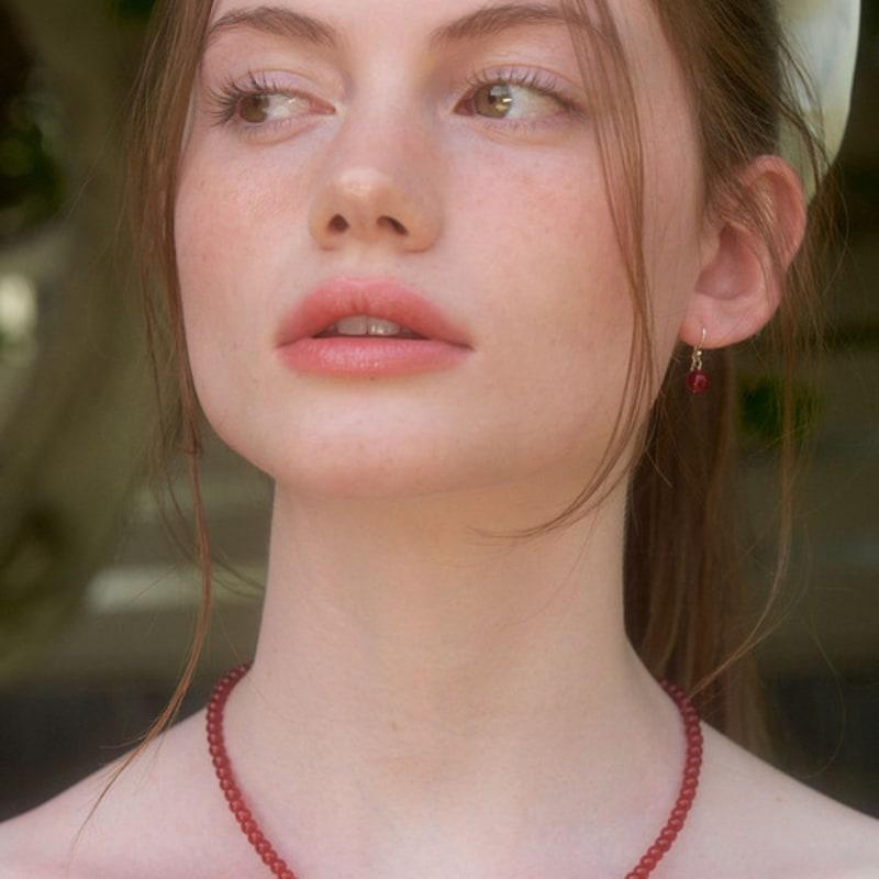 

LOVE ME MONSTER Bold Ball Point Gem Necklace (L242MNK050) IVORY