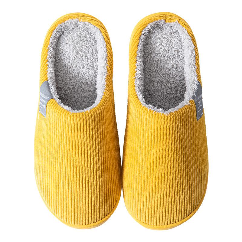 Cotton Slippers Autumn and Winter Couple Home Slippers Indoor Shoes Warm Cotton Shoes Non-slip Plush Cotton Mop Simple