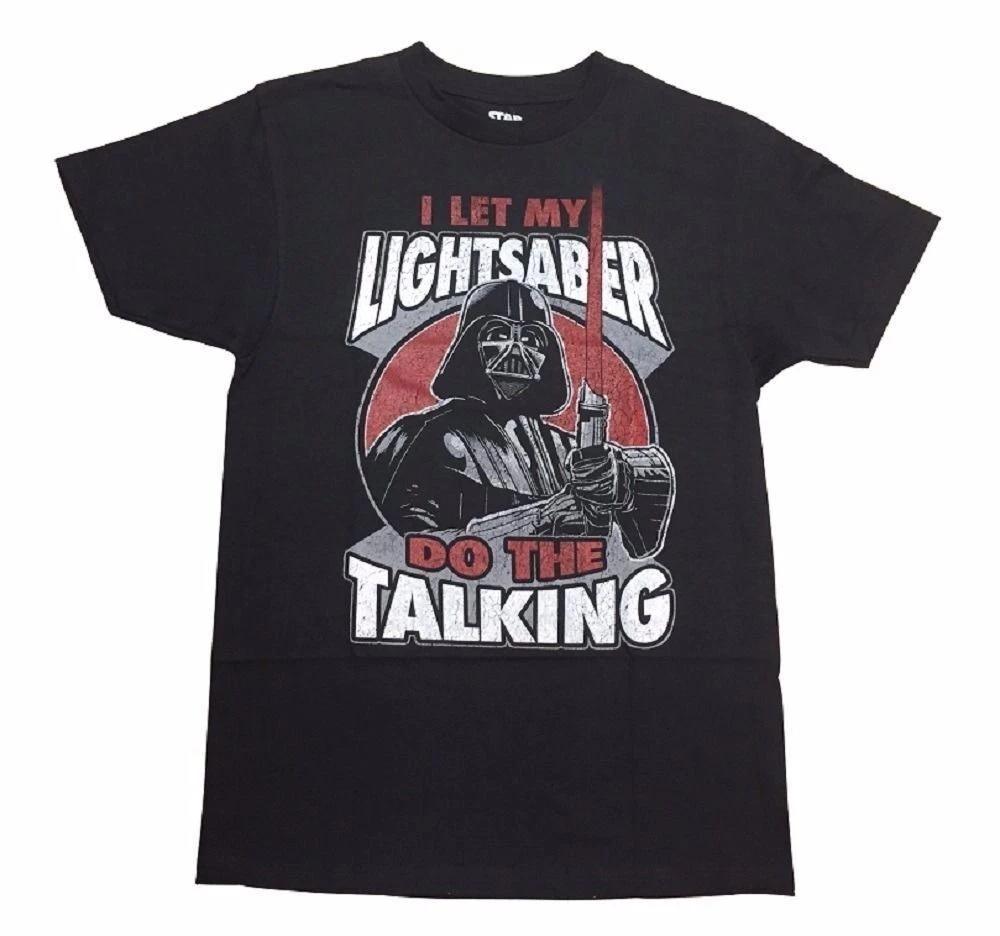 Star Wars Movie Darth Vader Let My Lightsaber Adult T-Shirt M
