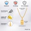 Cutting Flower Square Pendant Necklaces for Men Boys,60cm Stainless Steel Small Pendant Collars,Stylish Exquisite Jewelry Gifts