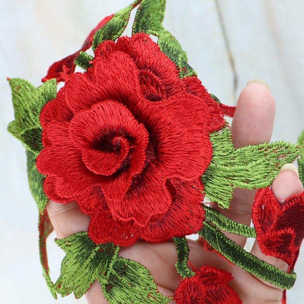 Vintage Style 3D Flower Embroidery Flower Applique Handmade Multi-Color Sew On Patch DIY Embroidery Floral Patches DIY Sewing