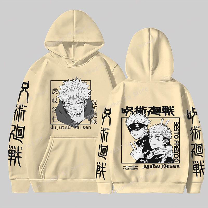 2025 Anime Jujutsu Kaisen Sweats À Capuche Pour Hommes/femmes À Manches Longues Pulls Décontractés Imprimé Anime Unisexe Mode Harajuku Sweat Hauts