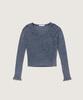 PLAC WOMEN Scoop Neck Washed Knit Blue