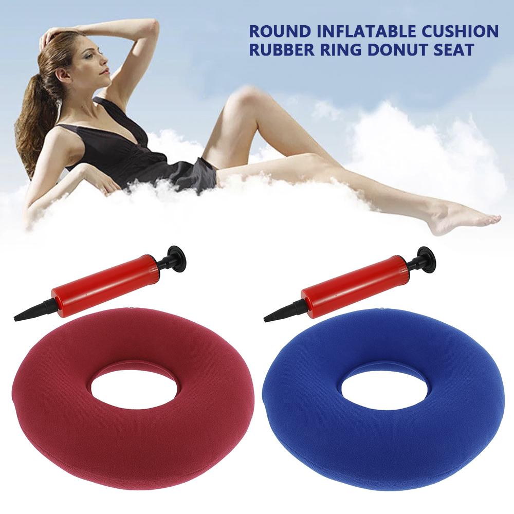 Round Inflatable Ring Comfortable Donut Cushion Pillows Pad Pain Relief Seat Durable Round Sitting Pad Premium Adult Cushion Hot