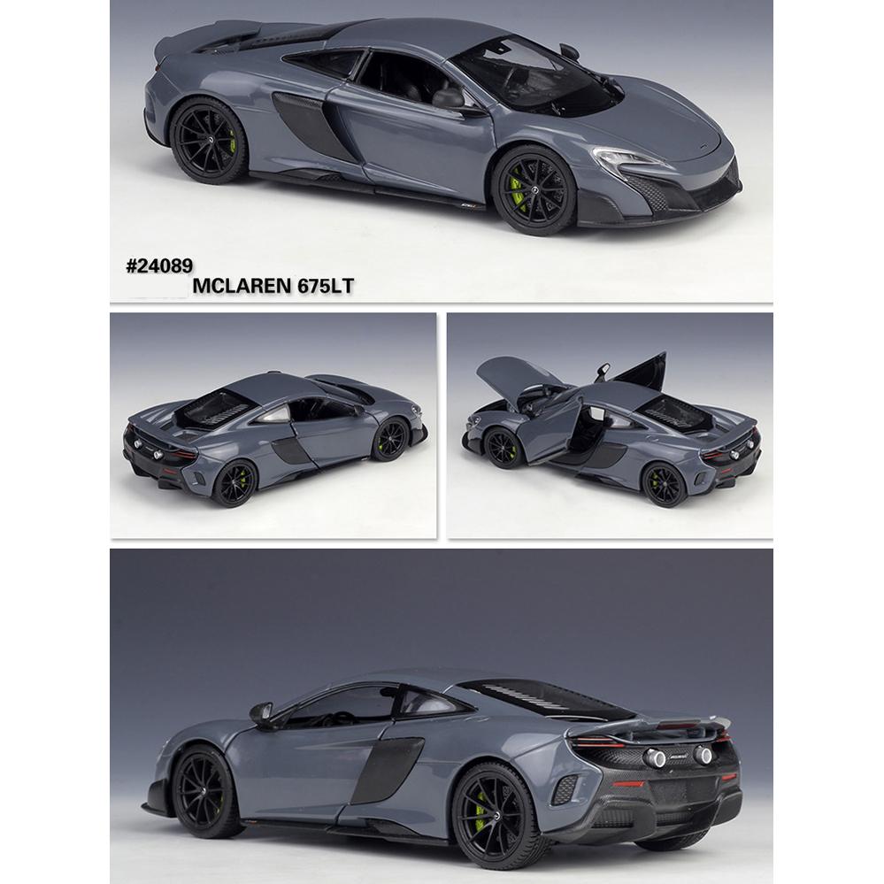 Welly 1:Modello di auto in lega McLaren 675LT in scala 24 Diecast Metallo Veicoli Giocattolo Modello di auto Collezione Alta Simulazione Regali per bambini