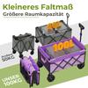 Mini Wagon Foldable Small 100KG, Hand Cart, Shopping Cart Camping Cart with Height-Adjustable Handle, Light & Space-Saving & Stable, Purple