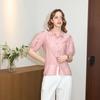 KELLY DONAHUE [Set] Tencel Bustier Collar Blouse Set_Pink