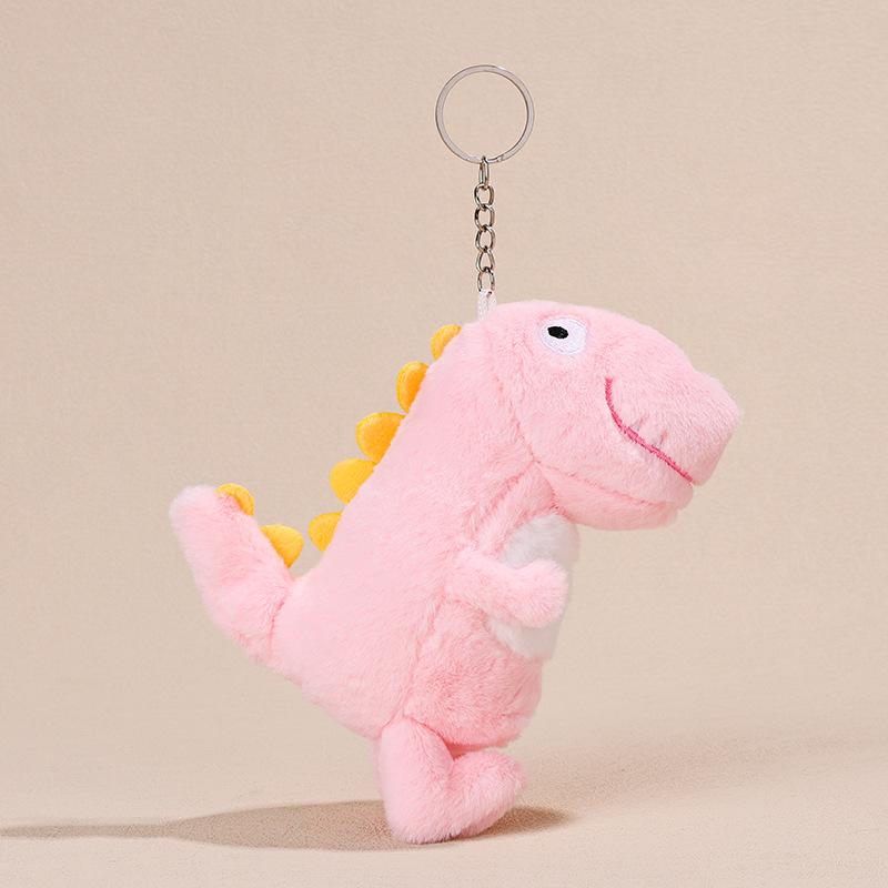 Cartoon Cute Happy Little Dinosaur Plush Doll Keychain Pendant Creative Ins Fun Dinosaur Plush Backpack Pendant Birthday Gift