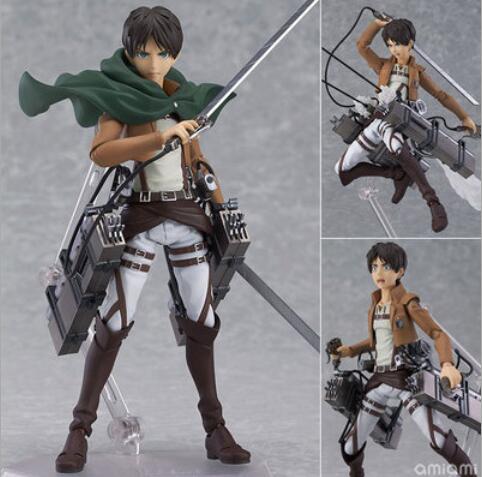 15cm Attack on Titan Levi Rivaille Rival Mikasa Ackerman Eren Jaeger Action figure toys doll Christmas gift with box