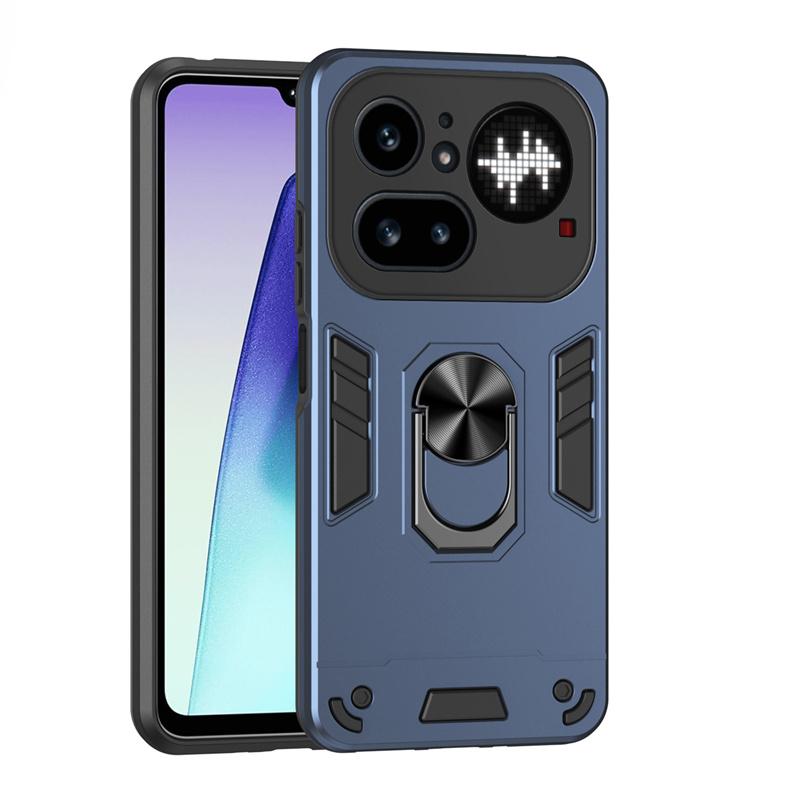 Military Grade Case for Nothing Phone 4A Pro Protective Cover Shockproof Ring Stand Holder Fundas Coque