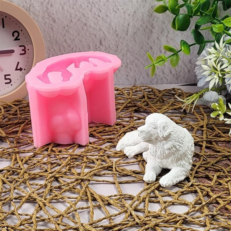 Statuie Animal Câine 3D Matrițe Silicon Lumânări Rășină Epoxidică Matrițe Silicon pentru Lumânare Săpun Fondant Ciocolată Prăjitură Copt