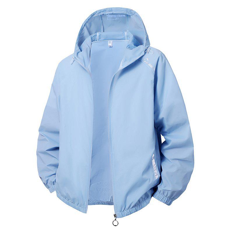 Summer Bestseller UPF50+ Breathable UV Protection Lightweight Outdoor Versatile Couple Style Leather Clothing 2XL синий