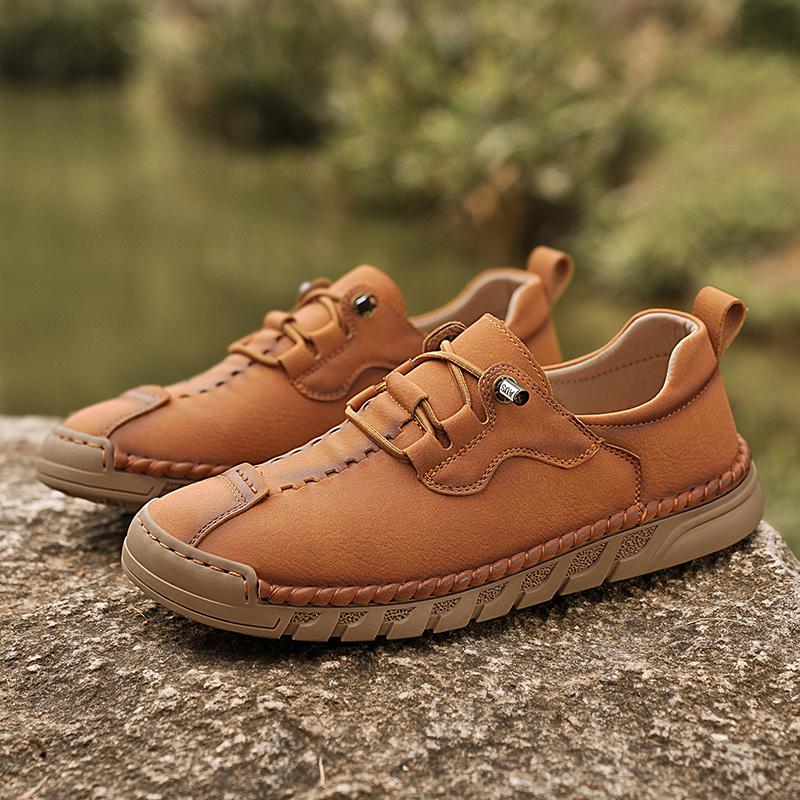 38-46 Handmade Split Leather Boots Men Shoes Comfortable Ankle Boots For Men Casual Shoes Large Size Tooling Shoes