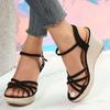 Fashionable Temperament Elegant Banquet High-heeled Sandals Summer New Round Toe Wedge Heel Comfortable Casual Sandals for Women