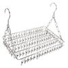 Laundry Drying Rack Stainless Steel Multifunctional Hanging Silver Clothes Drying Rack for Hanging