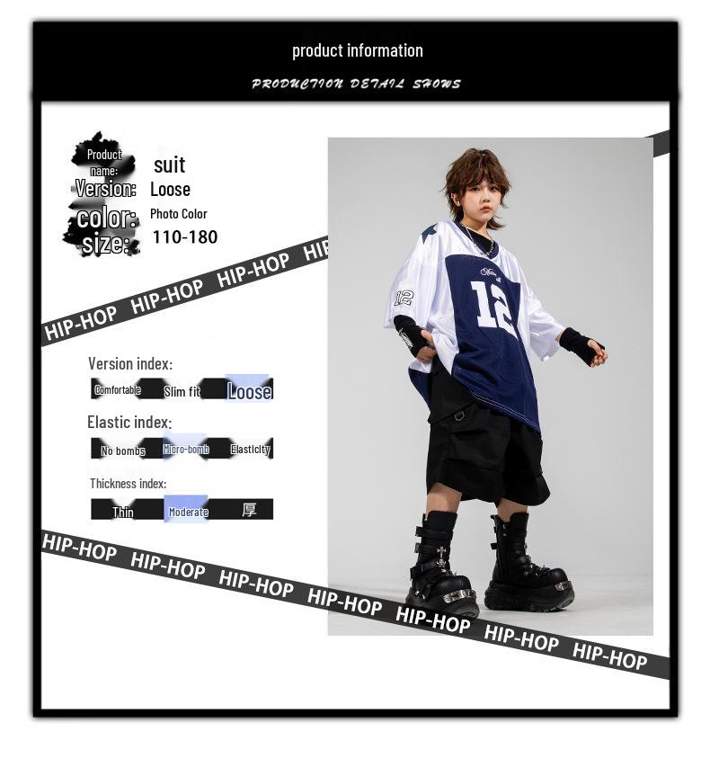 Kids' Silver Hip Hop Dance Costume Set for Boys & Girls