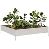 VidaXL Lit surélevé de jardin 100x100x26 cm acier inoxydable 851021