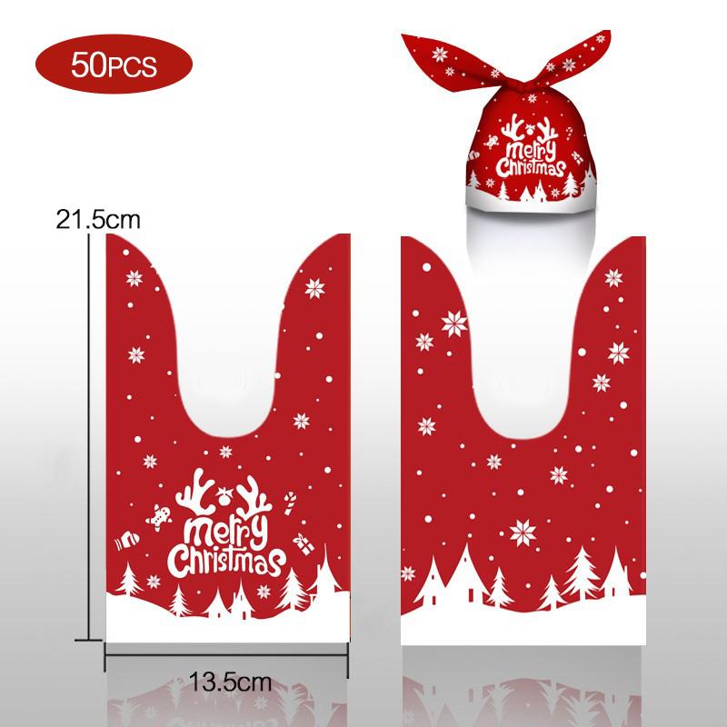 50KS Vánoční dárková taštička králičí uši