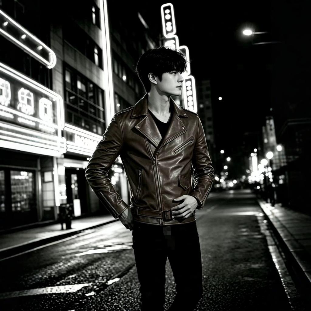 Men's Locomotive Leather Jacket Spring Autumn Winter New Leather Jacket Slim Men's Leather Jacket