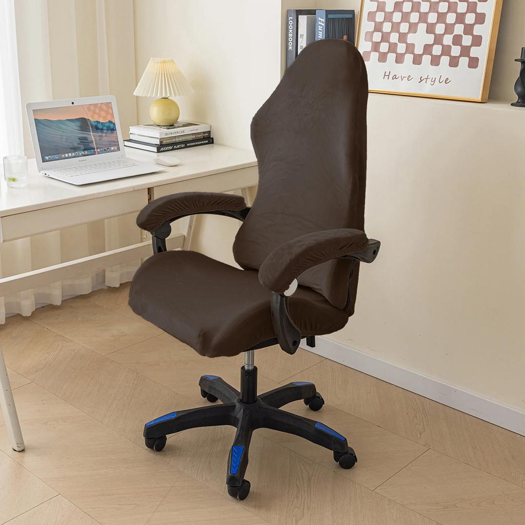 Soft Velvet Game Chair Cover for Office Internet Cafe Home Decor Computer Armrest Gaming Seat with Armrest Slipcovers 1Set/4Pcs