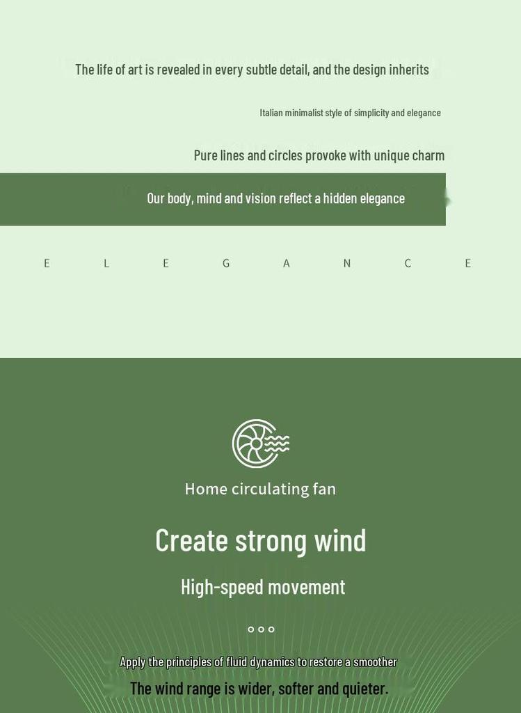 High-Power Ultra-Quiet Multifunctional Desktop Fan for Air Circulation